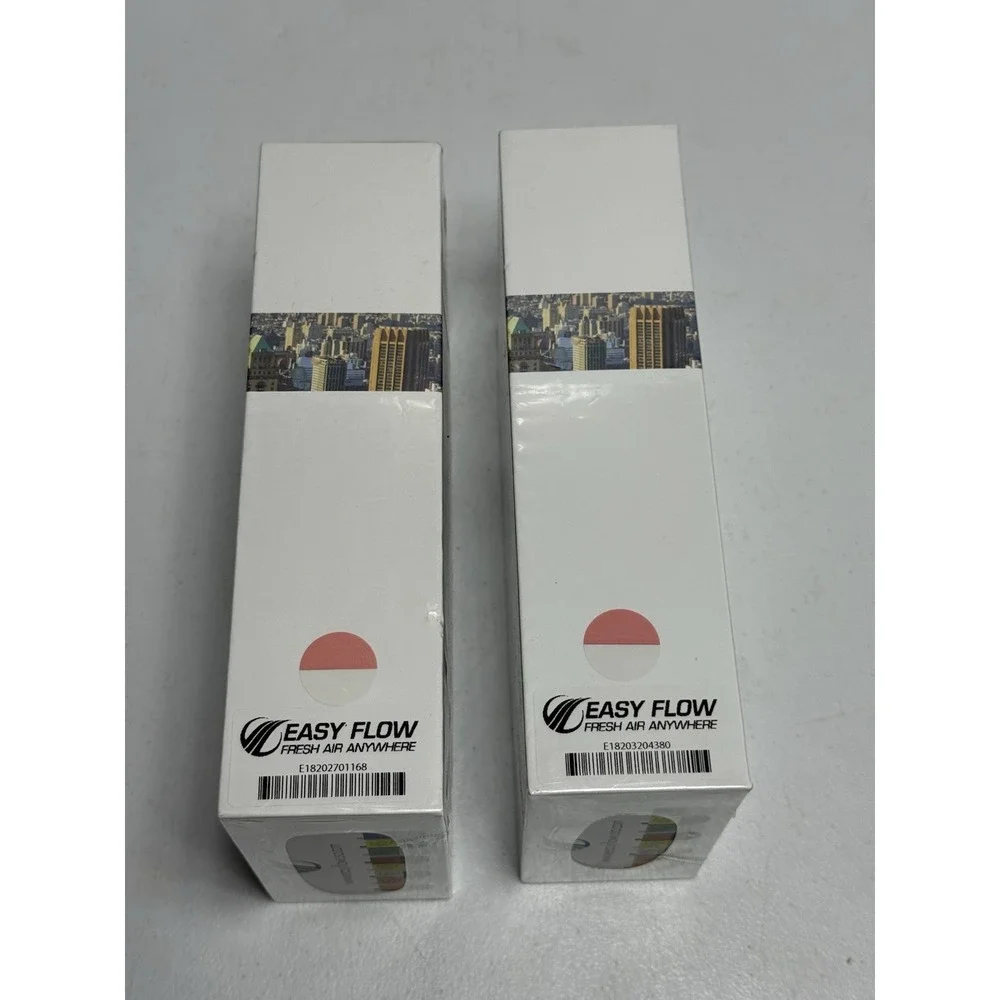 2 New EASY FLOW Personal Air Filtration System Pink / white Sealed Box Fresh‎